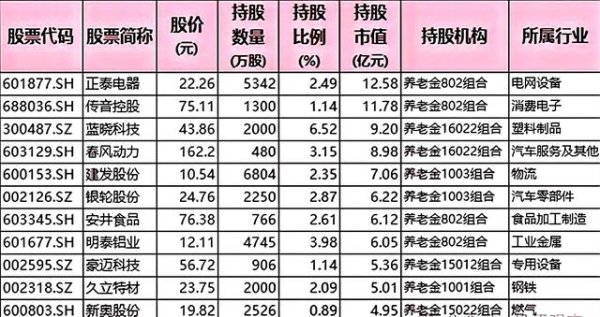 在线配资炒股网 养老金重仓30只股! 医药、机器人全在列