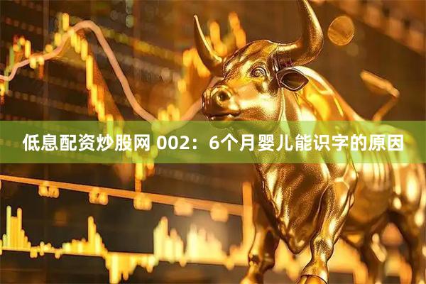 低息配资炒股网 002：6个月婴儿能识字的原因
